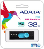 Флэшка 32Gb USB 2.0 A-Data UV220 AUV220-32G-RBKBL черно/синяя