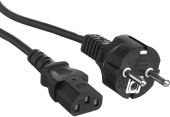 Кабель питания PC ExeGate Power (PC-1.8P-Schuko->C13) VDE-250V-3*0.75mm2, медь, 10А, 1.8м, черный