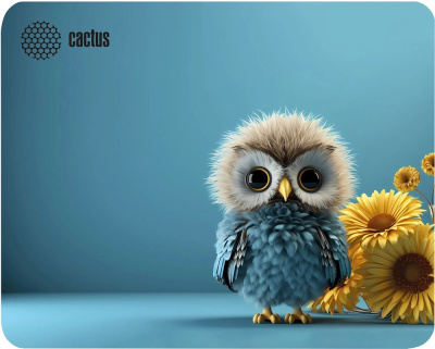 Коврик для мыши Cactus CS-MP-P07XS Owl Blue (220x180x2мм)