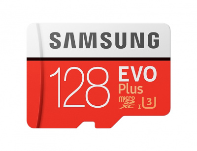 Карта памяти microSD 128Gb Samsung EVO Plus v2 Class 10 UHS-I U1 + SD Adapter (MB-MC128GA RU)