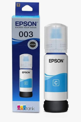 Чернила Epson 003 C13T00V298, cyan, 65мл - L1250/L3100/L3150/L3210/L3250/L5190