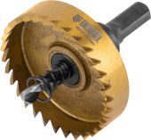 Коронка по металлу Denzel HSS, 55 мм, нитридтитановое покрытие (724118)