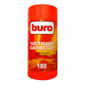 Салфетки для чистки экранов и оптики (100шт.) в тубе Buro (BU-Tscreen)