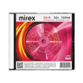 Диск CD-R Mirex 700Mb, 52x, Slim case