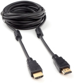Кабель HDMI - HDMI, 20м, v2.0, 19M/19M, черный, позолоченные контакты, экранированный, 2 фер.кольца,