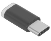 Переходник Type C на microUSB 2.0, M/F (GCR-UC3U2MF-BK), черный