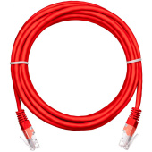 Кабель Patch Cord RJ45, UTP, Cat-5e, PVC, 5m, красный NETLAN EC-PC4UD55B-BC-PVC-050-RD