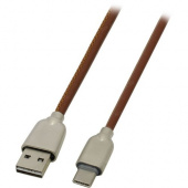 Кабель USB ACD-Allure Type-C - USB-A Кожа, 1м, коричневый (ACD-U926-C2N)