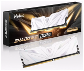 Память DDR4 16Gb 3200MHz Netac Shadow C16 16-20-20-40 1.35V XMP DIMM White (NTSSD4P32SP-16W)