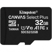 Карта памяти microSD 32Gb Kingston Class10 SDCS2/32GBSP Canvas Select