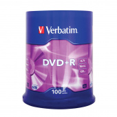 Диск DVD+R Verbatim 4.7Gb, 16x,  100шт. Cake Box