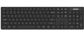 Клавиатура Philips SPK6103, 2,4 GHz 104 клав, русская заводская раскладка, бесшумная, чёрная