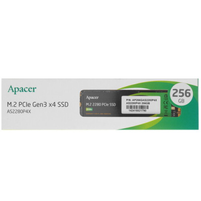Накопитель SSD Apacer PCI-E x4 256Gb AP256GAS2280P4X-1 AS2280P4X M.2 2280 (R2100MB/s / W1300MB/s, 17