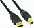 Кабель USB A-B 2.0 3м, черный, экран