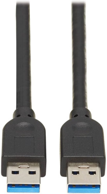 Кабель DEXP USB 3.2 Gen 1 Type-A - USB 3.2 Gen 1 Type-A, вилка - вилка, 1м, черный