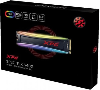 Накопитель SSD A-Data PCIe 3.0 x4 512GB AS40G-512GT-C S40G RGB M.2 2280