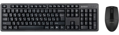 Клавиатура + мышь A4Tech 3330N клав:черный мышь:черный USB беспроводная Multimedia