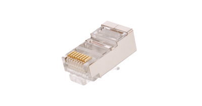 Коннектор RJ-45 (8P8C) NETLAN EC-UP8P8C-SD-003-TR под витую пару, категория 5e, универс., экранирова