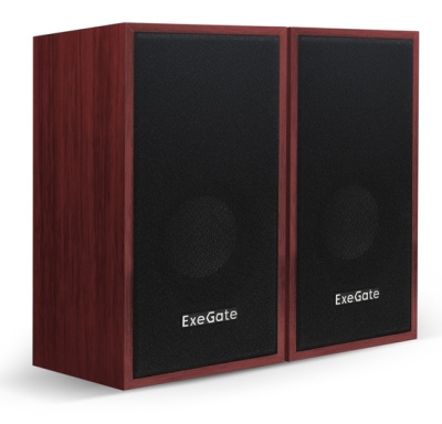 Звуковые колонки ExeGate Tango 314, питание USB, 2х3Вт (6 Вт RMS), 80-20000Гц, вишня