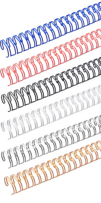 Металлическая пружина для переплета 12.7 мм (белая, А4, 34 петли, 100л) 100шт.